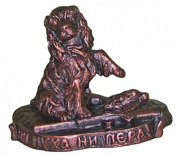 Статуэтка Ни пуха, ни пера патина 