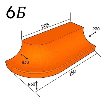 Кирпич фигурный 6Б