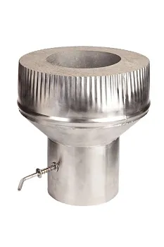 Старт-переход 115-120 с шибером нерж L=300