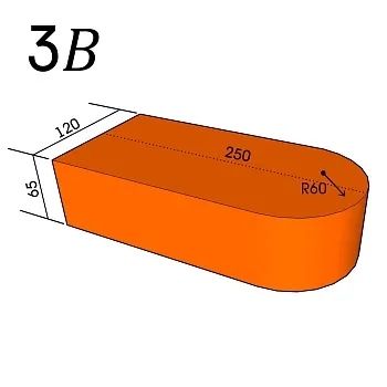 Кирпич фигурный 3В