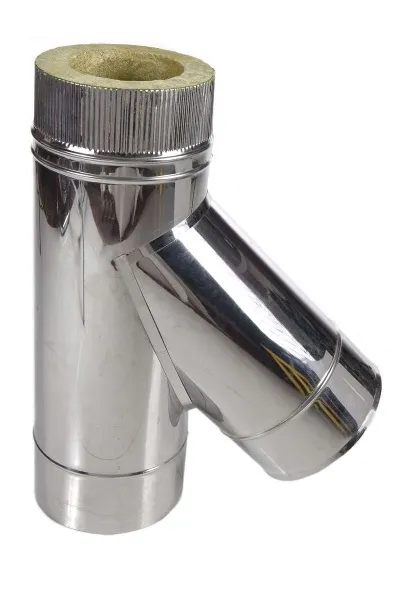 Тройник 150 45 градусов нерж. полир. 0,5мм