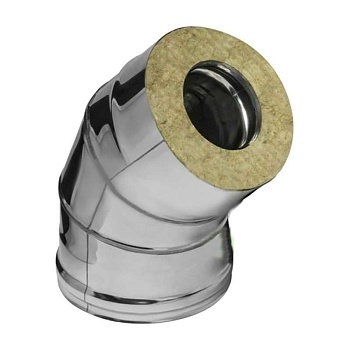 Сэндвич колено Феррум 135*(430/0,8мм+нерж.) Ф115х200